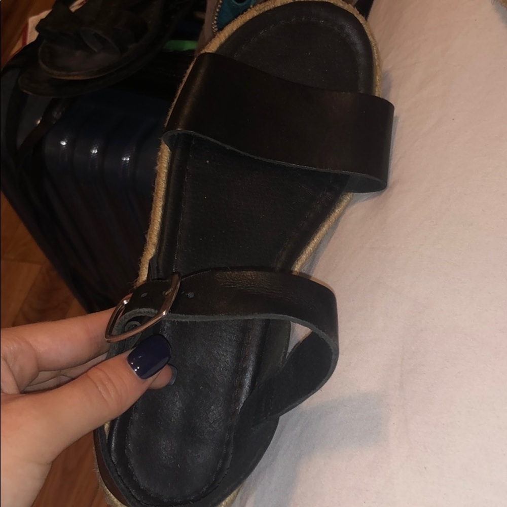 BARNEYS NEW YORK REAL LEATHER Espadrilles